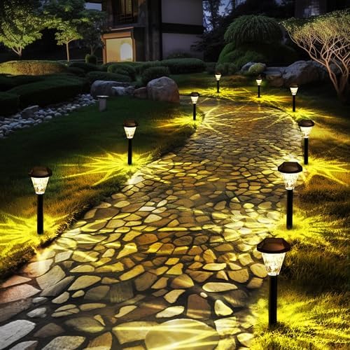 GIGALUMI 16 Pack Solar Lights Outdoor Waterproof, Solar Garden Lights by GIGALUMI
