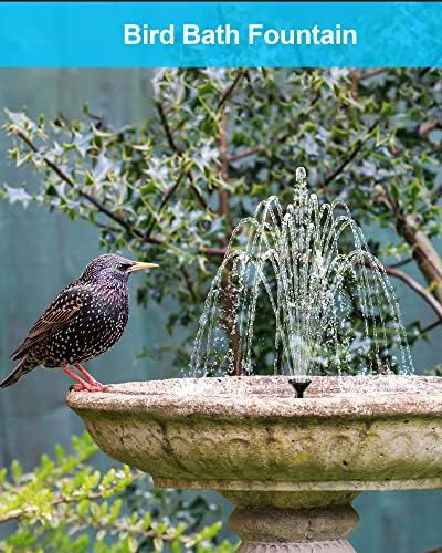 Biling Solar Fountain for Bird Bath, Solar Panel Kit Outdoor Solar Water Pump with 4ft Tubing for Hummingbird Bath, Small Pond and Fish Tank - Image 5