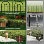 Decorative Garden Fence, 15 Panels No Dig Fence, 21.25 ft(L) x 13 in(H) Animal Barrier for Dogs Rabbits, Rustproof Metal Arched Decorative Garden Fences for Flower Bed, Outdoor, Yard, Patio - Image 4