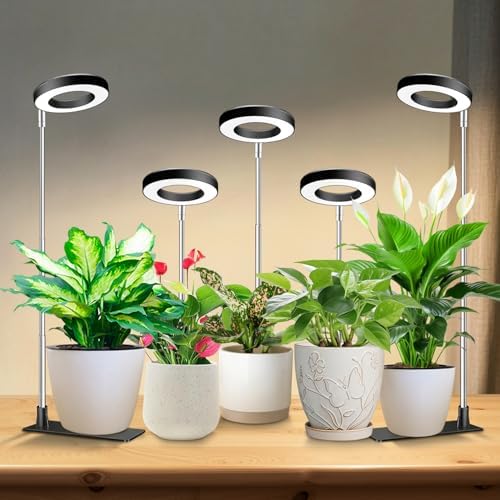 Kullsinss 3.5in Halo Plant Lights for Indoor Growing, 48 LEDs Full Spectrum by HOME