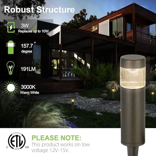 hykolity Low Voltage LED Landscape Lighting, 12V Outdoor Pathway Lights - Image 2