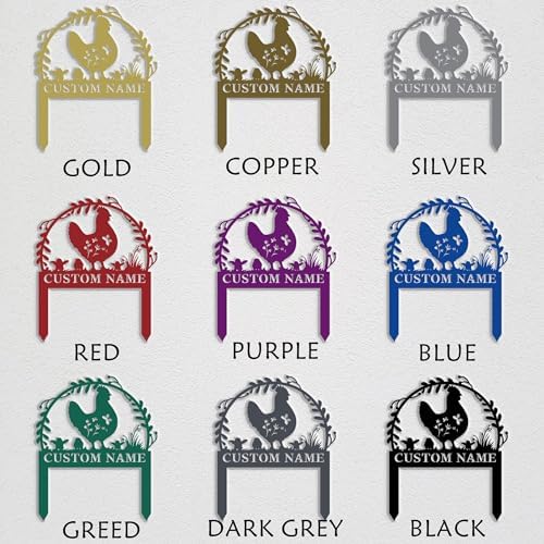 Custom Hen Garden Stake - Personalized Name Plaque Sign,Chicken Coop Sign，Custom Metal Yard Art for Outdoor Decor, Rustproof Lawn Ornament, Farmhouse Insert Sign for Garden & Patio - Image 6