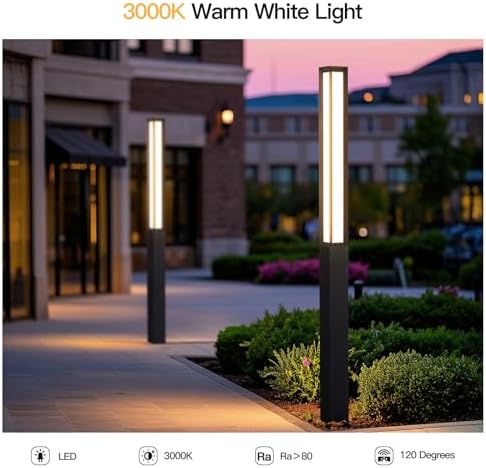 MVBT 92" Landscape Path Lights, IP65 Waterproof Tall Pathway Lights Wired - Image 5