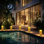Raycare Large Outdoor Flameless Candles with Remote & Timer, Waterproof Battery Operated LED Pillar Candles, Ivory White, 4"x9", Set of 2 - Image 6