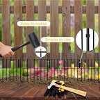 Animal Barrier Fence, 19 Pcs 12In(H) x 20.5Ft(L) Upgrade 1.26 in Gap Decorative Fences No Dig Fence for Rabbit and Dog, Rustproof Metal Wire Garden Fence Border for Garden Patio Landscaping - Image 3