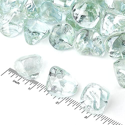 Mr. Fireglass 10 Pounds Diamond Fire Glass, 1 inch High Luster Reflective Fire Pit Glass Rocks for Propane & Natural Gas Fire Pits Fireplace & Lanscape, Crystal Ice (Pack of 3) - Image 2