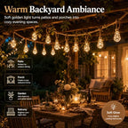 Boho Fairy String Lights Outdoor Solar Powered, Vintage Rope Hemp Bulb LED Patio Lights, Waterproof Shatterproof Backyard String Lights for Garden Fence Decor (Multicolor - 25lights, 456, Inches) - Image 4