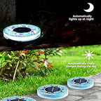 Colorful Mosaic Solar Disk Light,Waterproof Outdoor Glass LED Garden Stake Lighting(Yellow,2) - Image 4