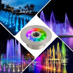LED Fountain Lights Submersible Waterfall Underwater Light 36W 12V AC with RGBW Color Changing by Remote Full Stainless Steel Light for Outdoor Fountain Garden Waterfall Pond - Image 7