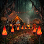 Toodour Solar Halloween Lights Outdoor, 4 Pack Solar Torch Light Waterproof - Image 4