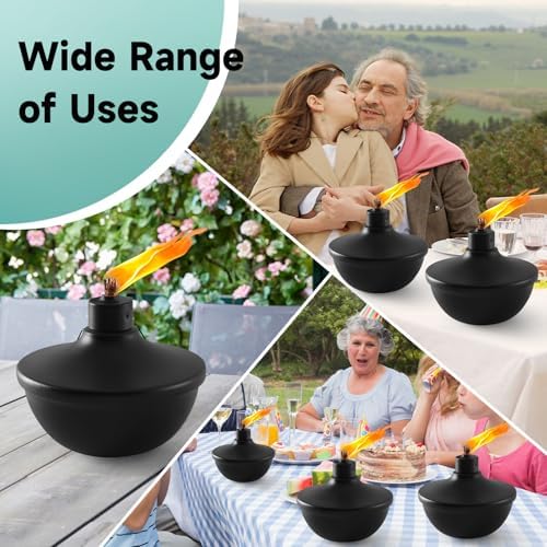 ZSPENG 6 Pack Metal Table Top Torches, 23.5oz Citronella Torch for Outside - Image 6