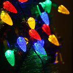 Solar Christmas Tree Lights Outdoor Solar Christmas Lights for Christmas Decorations, 100 LED C6 Strawberry Christmas Fairy Lights for Xmas Tree Garden Yard Patio Arbor Decor(Multicolor, 8 Modes) - Image 5