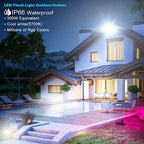 LED Flood Light Outdoor, 30W Equivalent 3000LM Smart RGB Landscape Lighting - Image 2