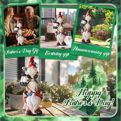 twinbling 17 in Large Garden Gnome Statue with Solar Lights - Image 3
