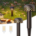 Gardencoin Low Voltage Landscape Pathway Lights, 12V Outdoor Mushroom Decorative Lights, Unique Aluminum Path Lighting with 4W 2700K Replaceable Bulb for Walkway Garden Yard, 2 Pack by Gardencoin