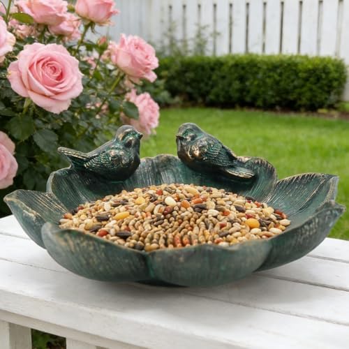 Decorative Bird Baths for Outdoor Bronze Bird Water Feeder Birdbath Bowl - Image 2