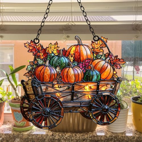 Pumpkin Harvest Autumn Fall Acrylic Suncatcher - Image 4