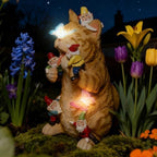 Funny Garden Gnomes Decorations for Yard Statue with Solar Lights by ZESTYEUX