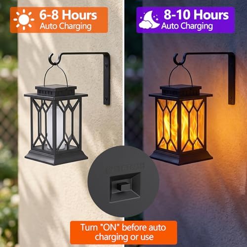 4 Pack Solar Lanterns Outdoor Waterproof Hanging Lights - Image 3