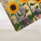 Plant Welcome Wall Hanging Sign- Retro Sunflower Hand Painted Style Slate Hanging Plaques for Front Door Porch Window Farmhouse Garden 5.1" x 7.9" Wall Home Decor - Image 5