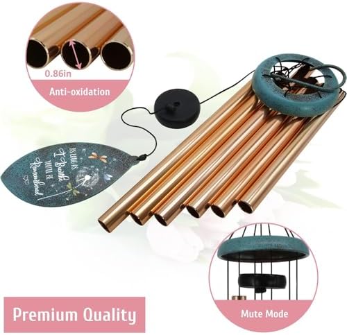 Sympathy Wind Chimes, Personalized Memorial Wind Chimes for Loss of Loved Ones, in Loving Memory of Dad/Mom, Dandelion Memorial Gifts for Funeral 36inch - Image 4