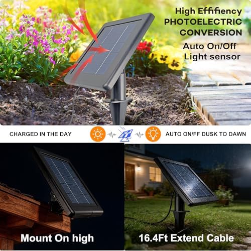 SUNLONG Solar Spot Lights Outdoor Waterproof for Flag Landscape 16.4Ft Wire - Image 2