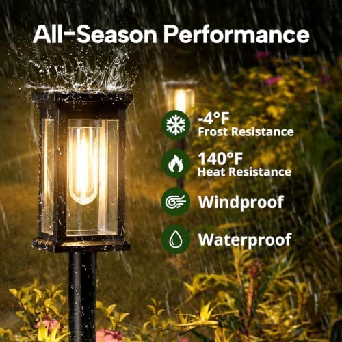 Solar Lights Outdoor Garden Lights Solar Pathway Lights, Waterproof 3000K - Image 3