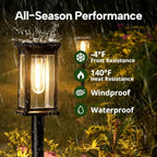 Solar Lights Outdoor Garden Lights Solar Pathway Lights, Waterproof 3000K - Image 3