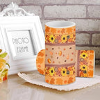 Set of 2 Flameless Candles with Remote Sunflower Maple Leaves Battery Operated Candles with Timer Flickering LED Elictric Pillar Lights for Autumn Theme Home Decor - Image 3