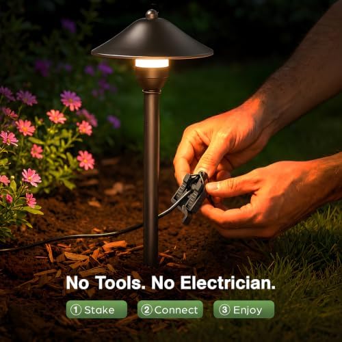 HIBOITEC 6P Low Voltage Pathway Lights with 3W 2700k Replaceable Bulb - Image 6