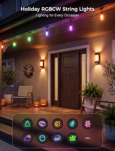 XMCOSY+ Smart Outdoor String Lights 49FT, LED Patio Lights with App Control - Image 4