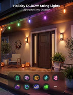 XMCOSY+ Smart Outdoor String Lights 98FT, LED Patio Lights with App Control - Image 4