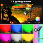 Tadyreal Color Changing Solar Spot Lights Outdoor Waterproof 180° Adjustable Colored RGB Solar Powered Landscape Lights for Yard 7 Lighting Modes Solar Spotlights for Pathway Garden Outside (6 Pack) - Image 3