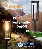 ALFIOT Solar Pathway Lights, 4 Pack, Warm White, IP65 - Image 5