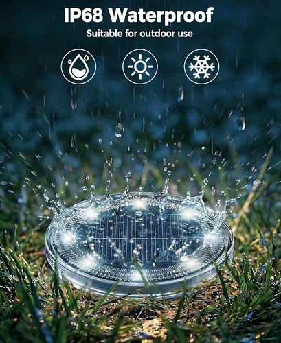 LOTMOS 30 Pack Solar Ground Lights, Solar Lights Outdoor Waterproof IP68 - Image 4