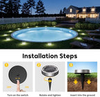 16 Pack Solar Lights Outdoor Waterproof, 8 LED Solar Ground Lights - Image 6