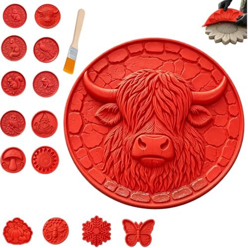 Reusable Sunflower Stepping Stone Mold, 15cm Sunflower Paver Mold (B) by Unknown
