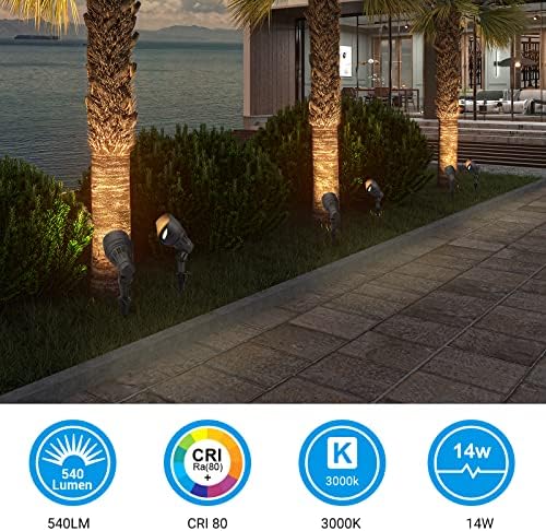 DEWENWILS LED Low Voltage Landscape Lights, 12V Aluminum Outdoor Spotlight - Image 2