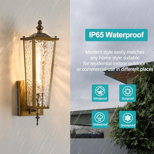 Outdoor Wall Sconce, Vintage Waterproof Exterior Lighting Fixtures - Image 6