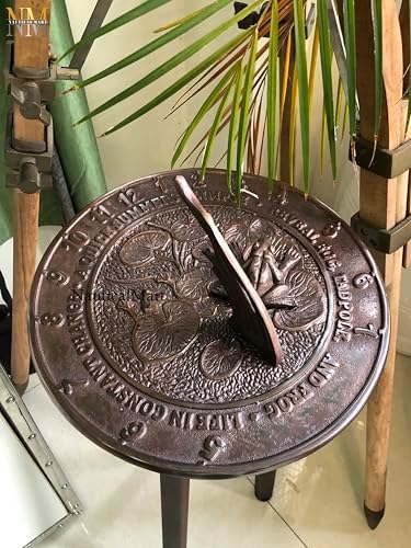 NauticalMart Frog Sundial - Copper Verdigris Aluminum Garden Sundial Home Garden Lawn Yard Decor - Image 5