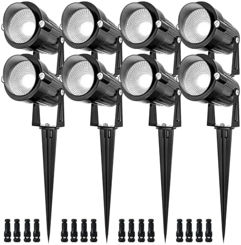 5W Spot Lights Outdoor 5000K Daylight White Flag Pole Light 12V~24V AC/DC LED Landscape Spotlights, Waterproof Low Voltage Landscape Lighting for Yard (8) by EAGLOD