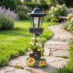 Solar Frog Garden Decor,Frog Solar Lights Outdoor Garden Statue - Image 2