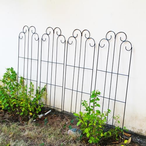 4 Pack Black Iron Garden Trellis 45” x 15.9” for Climbing Plants - Image 2