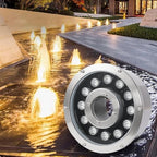 LED Ring Underwater Light - Recessed RGB Fountain Light, Submersible Color Change Swimming Pool Lights, IP68 Waterproof Middle Hole Pond Lighting, with Remote Control(12V,18W) by Unknown