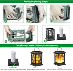 Solar Lanterns Outdoor Waterproof, Hanging Solar Lights 2 Pack - Image 5