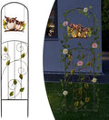 Solar Owl Garden Trellis Metal Climbing Plant Stake by Voumsil