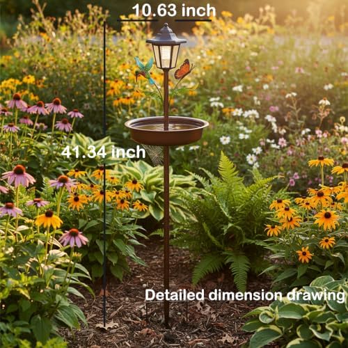 Powered Bird Feeder with Lantern Light on Garden Stake - Image 5