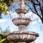 XBrand Large Outdoor Electric Bird Bath Fountain 58.3", 3-Tier Garden Water Fountain with Pump, Classic Leaf Design, Resin Floor Fountain for Yard, Lawn, Patio & Porch - Image 6