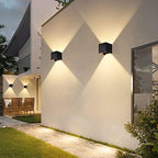 2 Pcs G9 Outdoor Wall Lights Exterior/Interior Wall Sconces Up and Down Lights IP65 Waterproof Modern Outdoor Lighting Square Aluminum Black 3000K Warm Lights Replaceable bulb, Adjustable Light Angle - Image 2