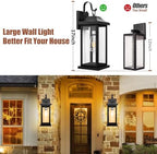 Dusk to Dawn Outdoor Lighting Wall Mounted 17 Inch Black - Image 6